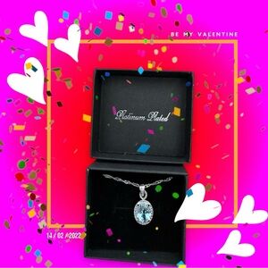 Gold Coast Silver Necklace with Blue Gemstone